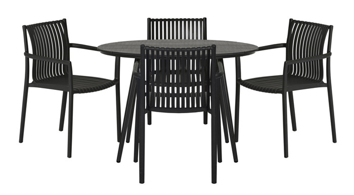 Trädgårdsstol Wien Svart Sunlife